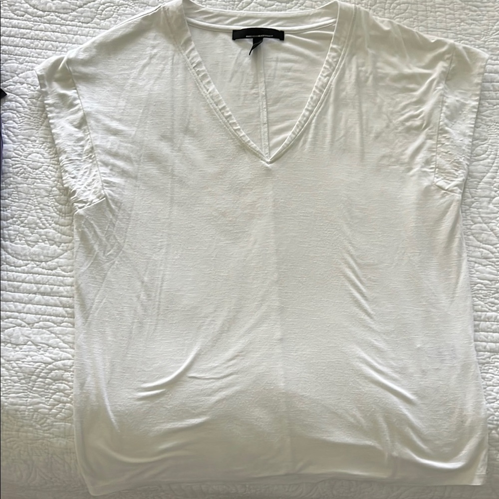 White House Black Market Cream Relaxed T-Shirt